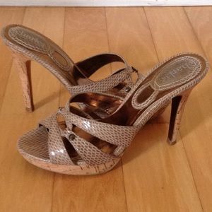 Charles David snake skin heels, 6.5